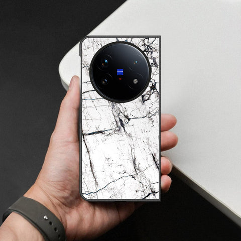 Vivo X Fold 5 Cover - White Marble Series 2 - HQ Premium Shine Durable Shatterproof Case