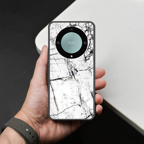 Honor X40 Cover - White Marble Series 2 - HQ Premium Shine Durable Shatterproof Case