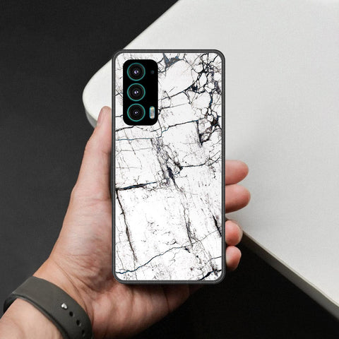 Motorola Edge 20 Cover - White Marble Series 2 - HQ Premium Shine Durable Shatterproof Case