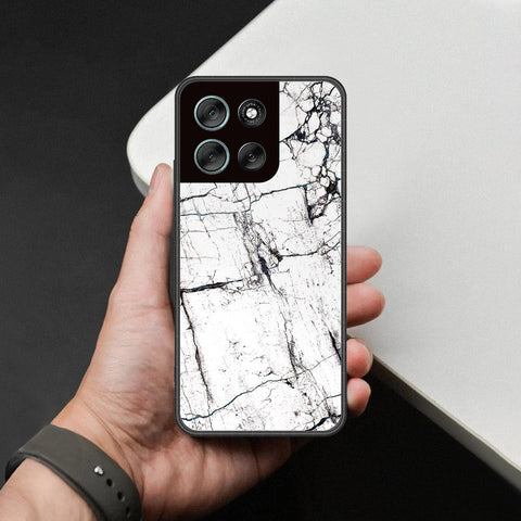 Motorola Moto G56 Cover - White Marble Series 2 - HQ Premium Shine Durable Shatterproof Case
