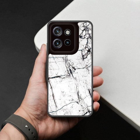 Motorola Edge 50 Neo Cover - White Marble Series 2 - HQ Premium Shine Durable Shatterproof Case