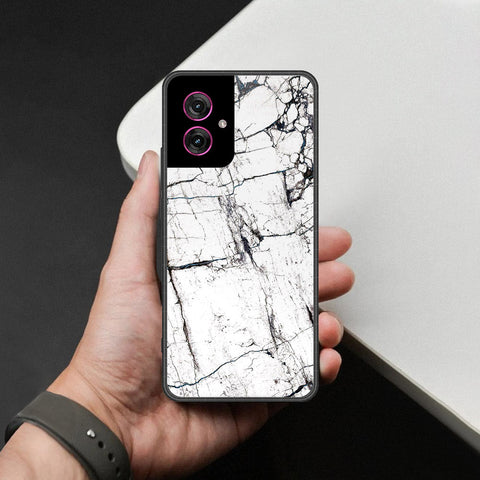 Motorola Moto G55 Cover - White Marble Series 2 - HQ Premium Shine Durable Shatterproof Case