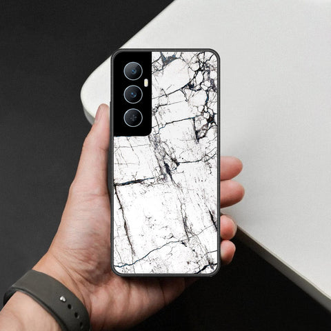 Realme C65 Cover - White Marble Series 2 - HQ Premium Shine Durable Shatterproof Case