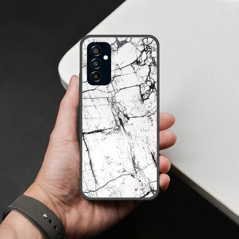 Samsung Galaxy F13 Cover - White Marble Series 2 - HQ Premium Shine Durable Shatterproof Case