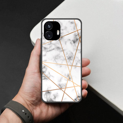 Nothing Phone 2 Cover - White Marble Series 2 - HQ Premium Shine Durable Shatterproof Case