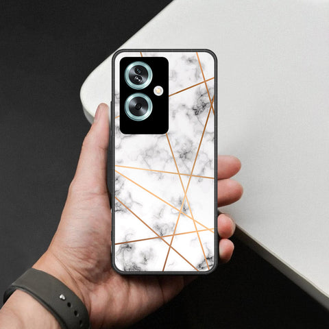 Oppo A2 Cover - White Marble Series 2 - HQ Premium Shine Durable Shatterproof Case