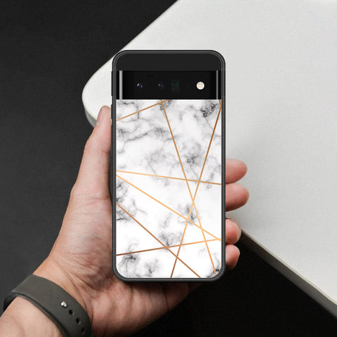 Google Pixel 6 Pro Cover - White Marble Series 2 - HQ Premium Shine Durable Shatterproof Case