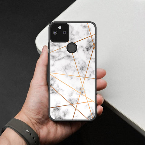 Google Pixel 5a 5G Cover - White Marble Series 2 - HQ Premium Shine Durable Shatterproof Case
