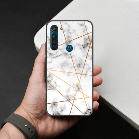 Motorola Moto G8 Power Cover - White Marble Series 2 - HQ Premium Shine Durable Shatterproof Case