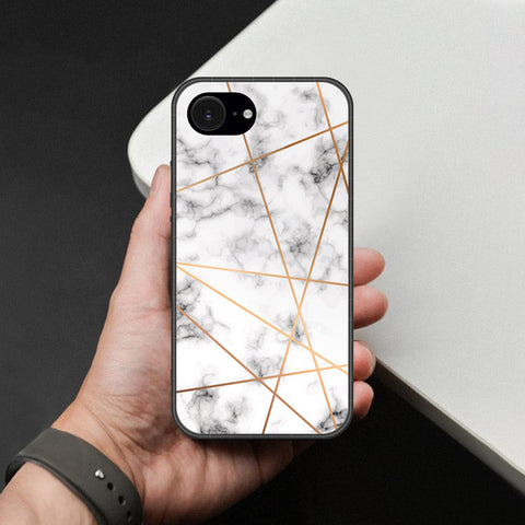 iPhone 16e Cover - White Marble Series 2 - HQ Premium Shine Durable Shatterproof Case
