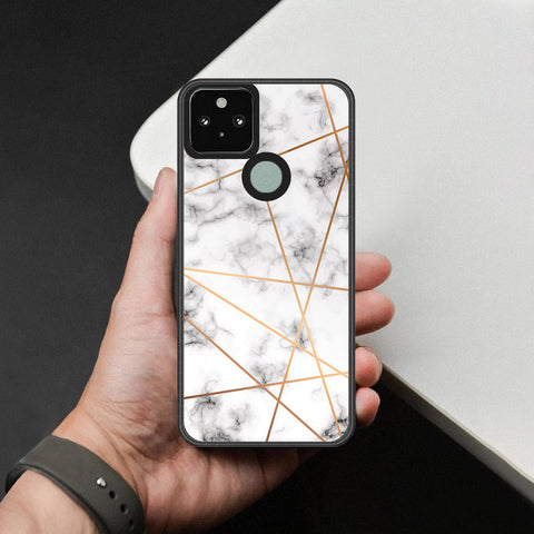 Google Pixel 4a 5G Cover - White Marble Series 2 - HQ Premium Shine Durable Shatterproof Case
