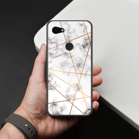 Google Pixel 3a Cover - White Marble Series 2 - HQ Premium Shine Durable Shatterproof Case