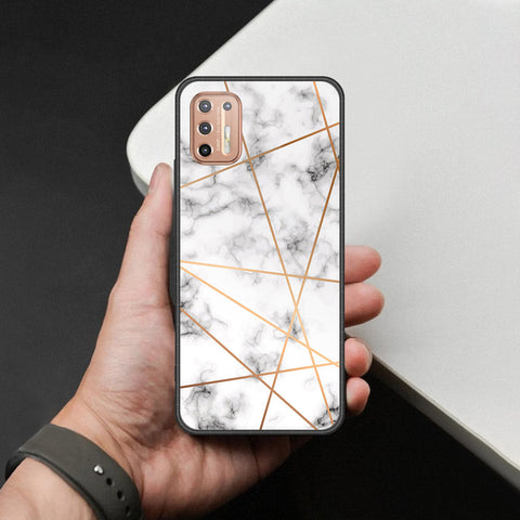 Motorola Moto G9 Plus Cover - White Marble Series 2 - HQ Premium Shine Durable Shatterproof Case