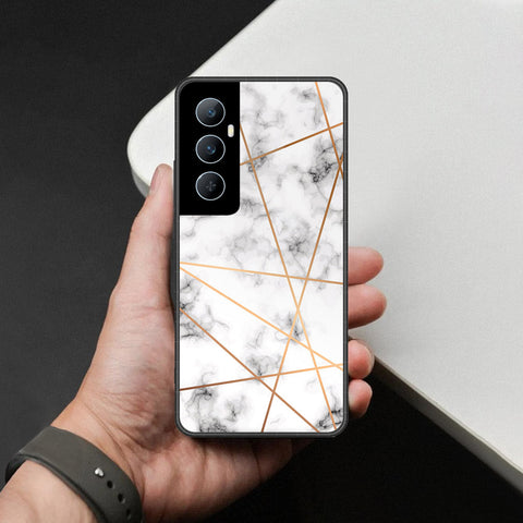 Realme C65 Cover - White Marble Series 2 - HQ Premium Shine Durable Shatterproof Case