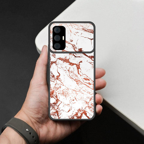 Tecno Spark 8 Pro Cover - White Marble Series 2 - HQ Premium Shine Durable Shatterproof Case