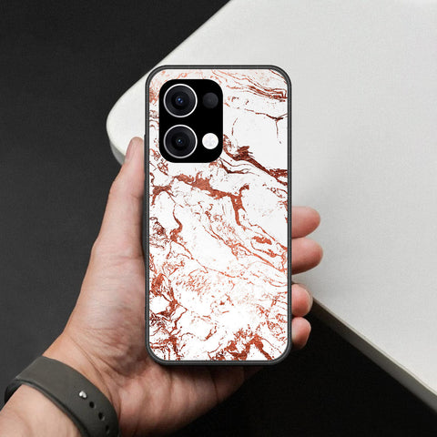 Oppo Reno 13 Cover - White Marble Series 2 - HQ Premium Shine Durable Shatterproof Case