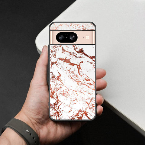 Google Pixel 8 Cover - White Marble Series 2 - HQ Premium Shine Durable Shatterproof Case