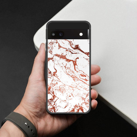 Google Pixel 6a Cover - White Marble Series 2 - HQ Premium Shine Durable Shatterproof Case