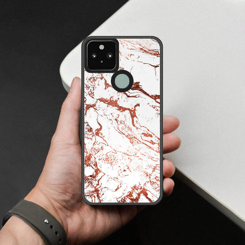 Google Pixel 4a 5G Cover - White Marble Series 2 - HQ Premium Shine Durable Shatterproof Case