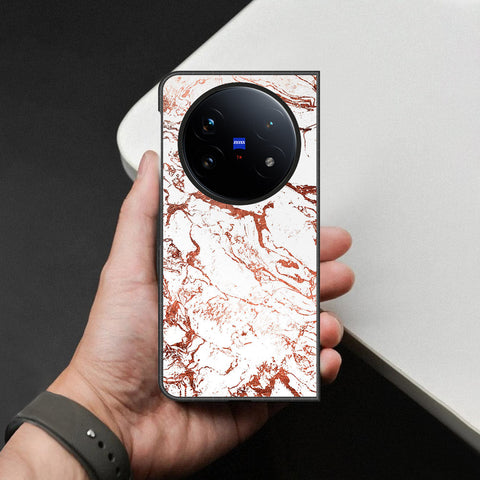 Vivo X Fold 5 Cover - White Marble Series 2 - HQ Premium Shine Durable Shatterproof Case