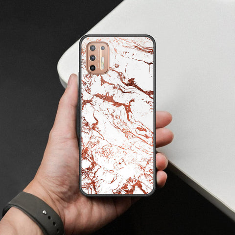 Motorola Moto G9 Plus Cover - White Marble Series 2 - HQ Premium Shine Durable Shatterproof Case