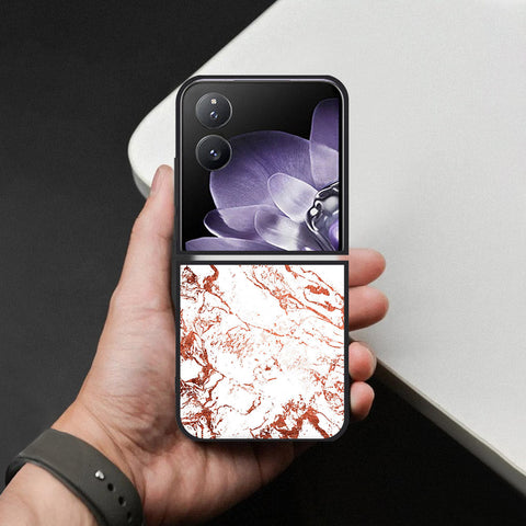 Xiaomi Mix Flip Cover - White Marble Series 2 - HQ Premium Shine Durable Shatterproof Case
