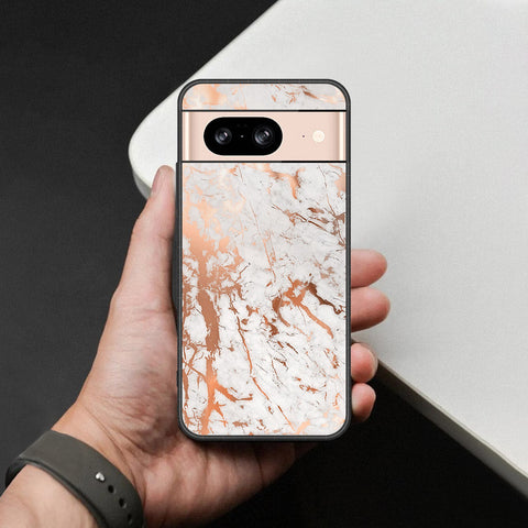 Google Pixel 8 Cover - White Marble Series 2 - HQ Premium Shine Durable Shatterproof Case