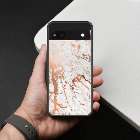 Google Pixel 6a Cover - White Marble Series 2 - HQ Premium Shine Durable Shatterproof Case