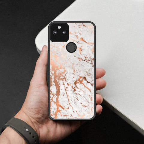 Google Pixel 5a 5G Cover - White Marble Series 2 - HQ Premium Shine Durable Shatterproof Case