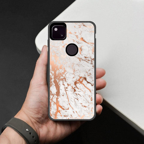Google Pixel 4a 4G Cover - White Marble Series 2 - HQ Premium Shine Durable Shatterproof Case