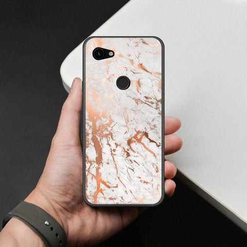 Google Pixel 3a XL Cover - White Marble Series 2 - HQ Premium Shine Durable Shatterproof Case