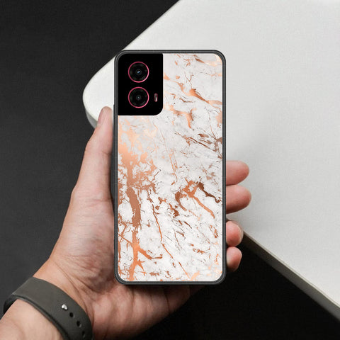 Motorola Moto G45 Cover - White Marble Series 2 - HQ Premium Shine Durable Shatterproof Case