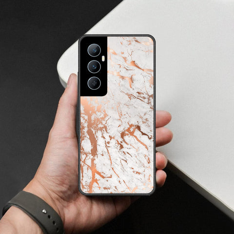 Realme C65 Cover - White Marble Series 2 - HQ Premium Shine Durable Shatterproof Case