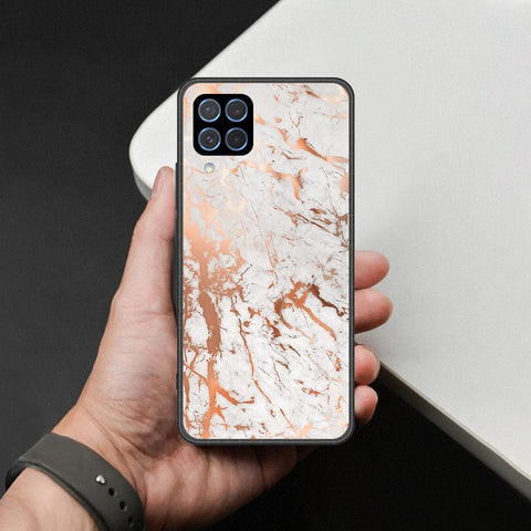 Samsung Galaxy M62 Cover - White Marble Series 2 - HQ Premium Shine Durable Shatterproof Case