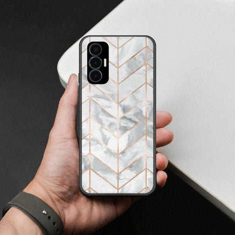 Tecno Pova 3 Cover - White Marble Series 2 - HQ Premium Shine Durable Shatterproof Case
