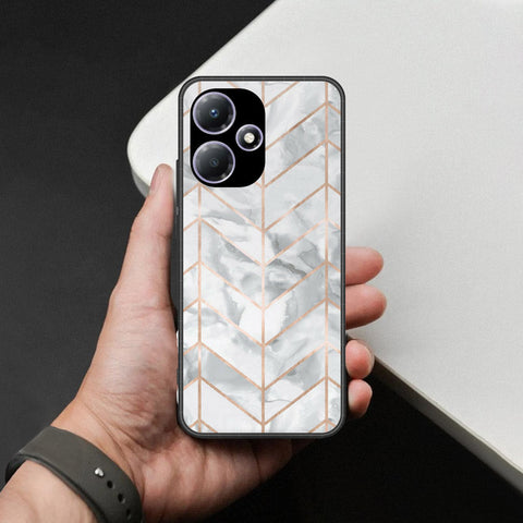 Infinix Hot 30 Play Cover - White Marble Series 2 - HQ Premium Shine Durable Shatterproof Case