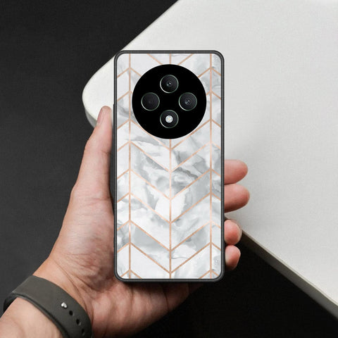 Oppo F27 Cover - White Marble Series 2 - HQ Premium Shine Durable Shatterproof Case