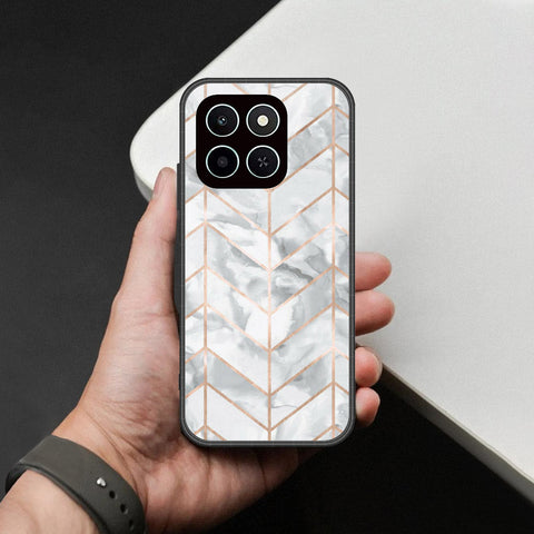 Honor X6c Cover - White Marble Series 2 - HQ Premium Shine Durable Shatterproof Case