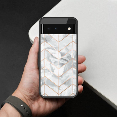 Google Pixel 6 Cover - White Marble Series 2 - HQ Premium Shine Durable Shatterproof Case