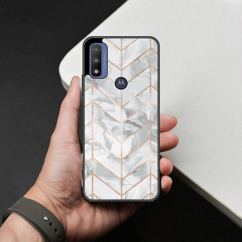 Motorola G Pure 2021 Cover - White Marble Series 2 - HQ Premium Shine Durable Shatterproof Case