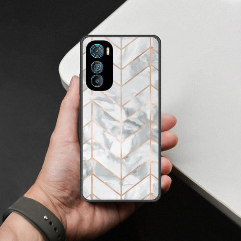 Motorola Edge 30 Cover - White Marble Series 2 - HQ Premium Shine Durable Shatterproof Case