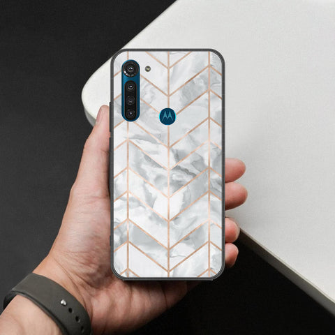 Motorola Moto G8 Power Cover - White Marble Series 2 - HQ Premium Shine Durable Shatterproof Case