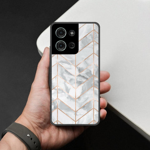 Motorola Moto G75 Cover - White Marble Series 2 - HQ Premium Shine Durable Shatterproof Case
