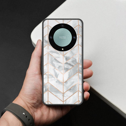Honor X40 Cover - White Marble Series 2 - HQ Premium Shine Durable Shatterproof Case