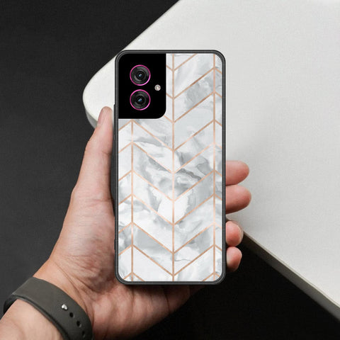 Motorola Moto G55 Cover - White Marble Series 2 - HQ Premium Shine Durable Shatterproof Case