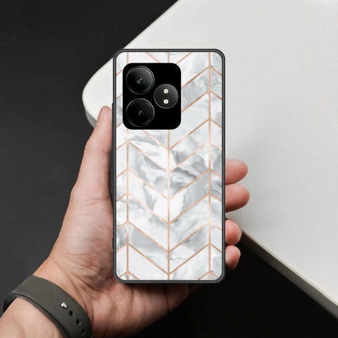 Realme GT 6 Cover - White Marble Series 2 - HQ Premium Shine Durable Shatterproof Case