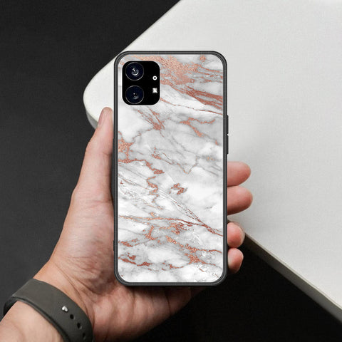 Nothing Phone 1 Cover - White Marble Series 2 - HQ Premium Shine Durable Shatterproof Case