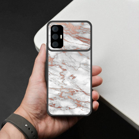 Tecno Spark 8 Pro Cover - White Marble Series 2 - HQ Premium Shine Durable Shatterproof Case