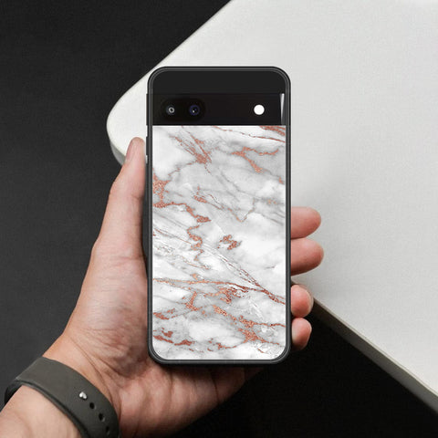 Google Pixel 6a Cover - White Marble Series 2 - HQ Premium Shine Durable Shatterproof Case