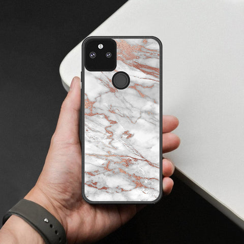 Google Pixel 5a 5G Cover - White Marble Series 2 - HQ Premium Shine Durable Shatterproof Case